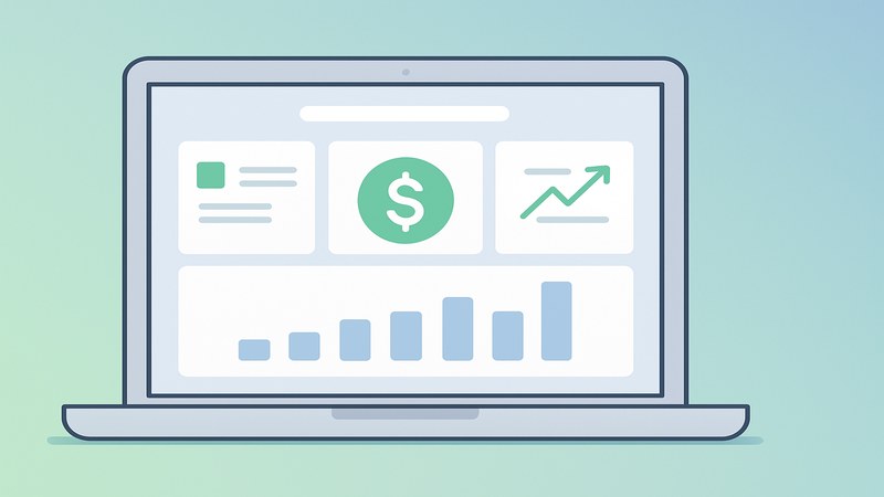 Creator earnings dashboard with graphs and dollar sign showing guaranteed monetization metrics