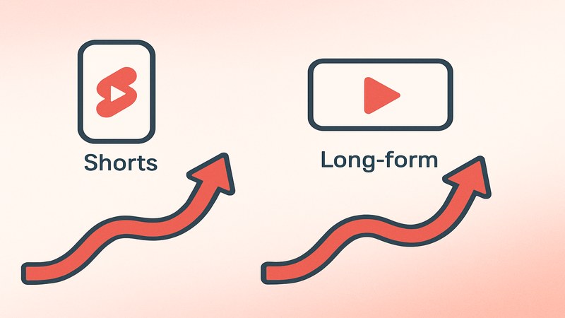 Two separate paths showing YouTube Shorts and long-form algorithms decoupled in 2026